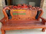 Bàn ghế gỗ| Bàn ghế nghê đỉnh gỗ hương tay 12 bộ 8 món