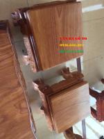 Bộ bàn ghế gỗ Nghê Bảo Đỉnh 10 món cột 14 cm