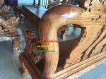 Bộ bàn ghế gỗ Nghê Bảo Đỉnh 10 món cột 14 cm