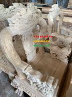 Bàn ghế gỗ Nghê Bảo Đỉnh 6 món cột 12 cm