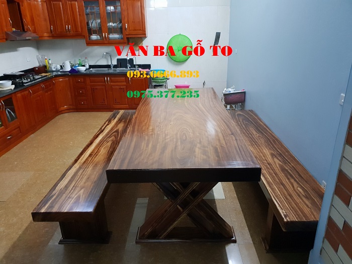 bàn ghế gỗ nguyên khối