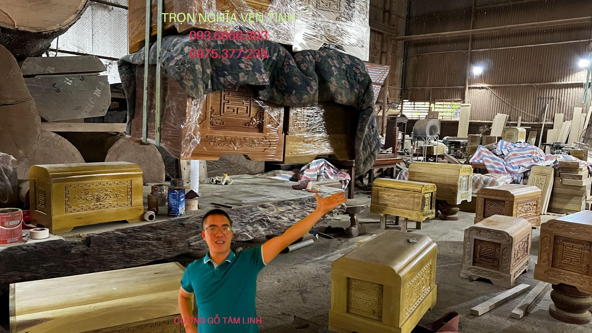 iểu quách gỗ vàng tâm