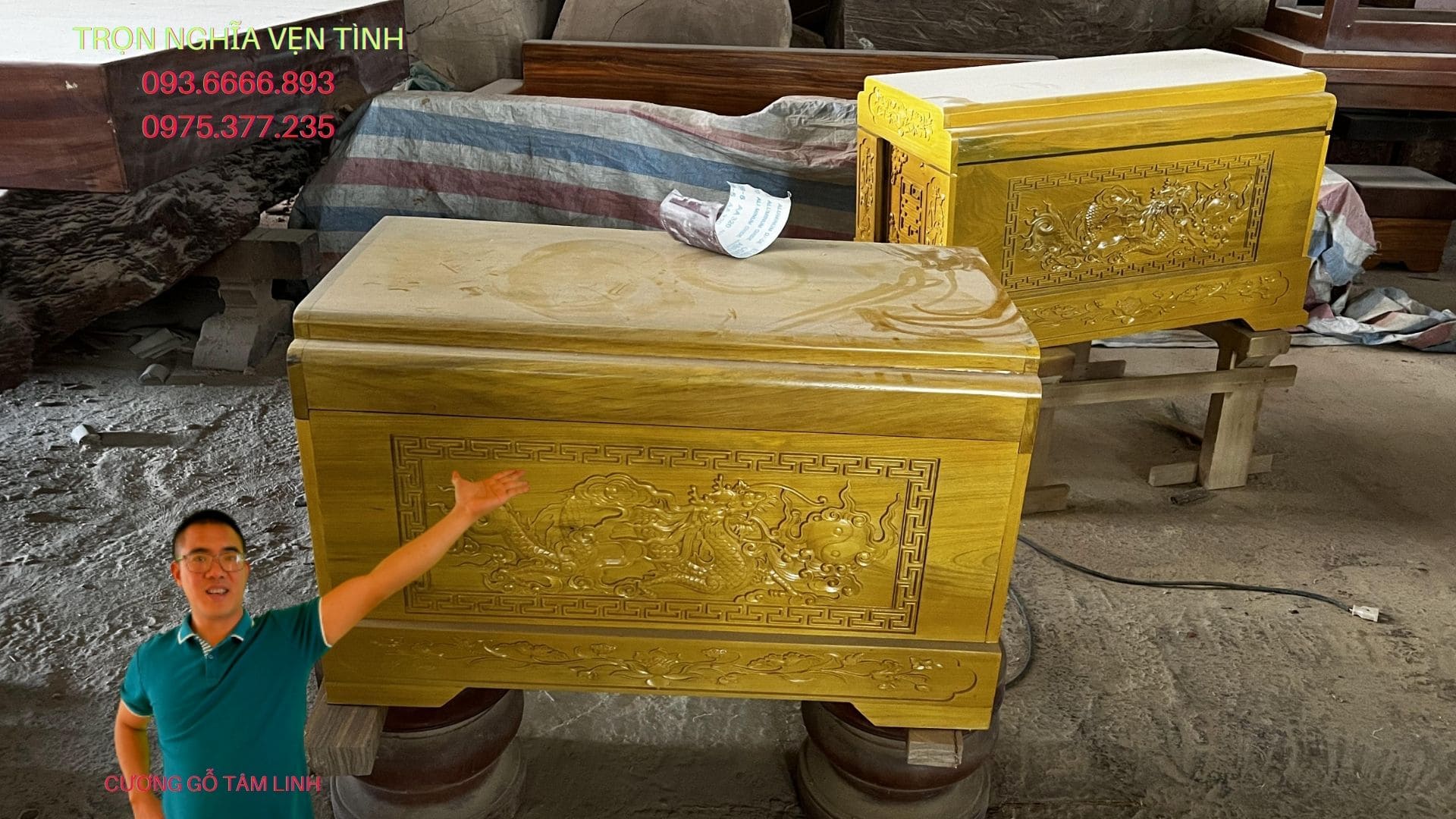 quách gỗ vàng tâm