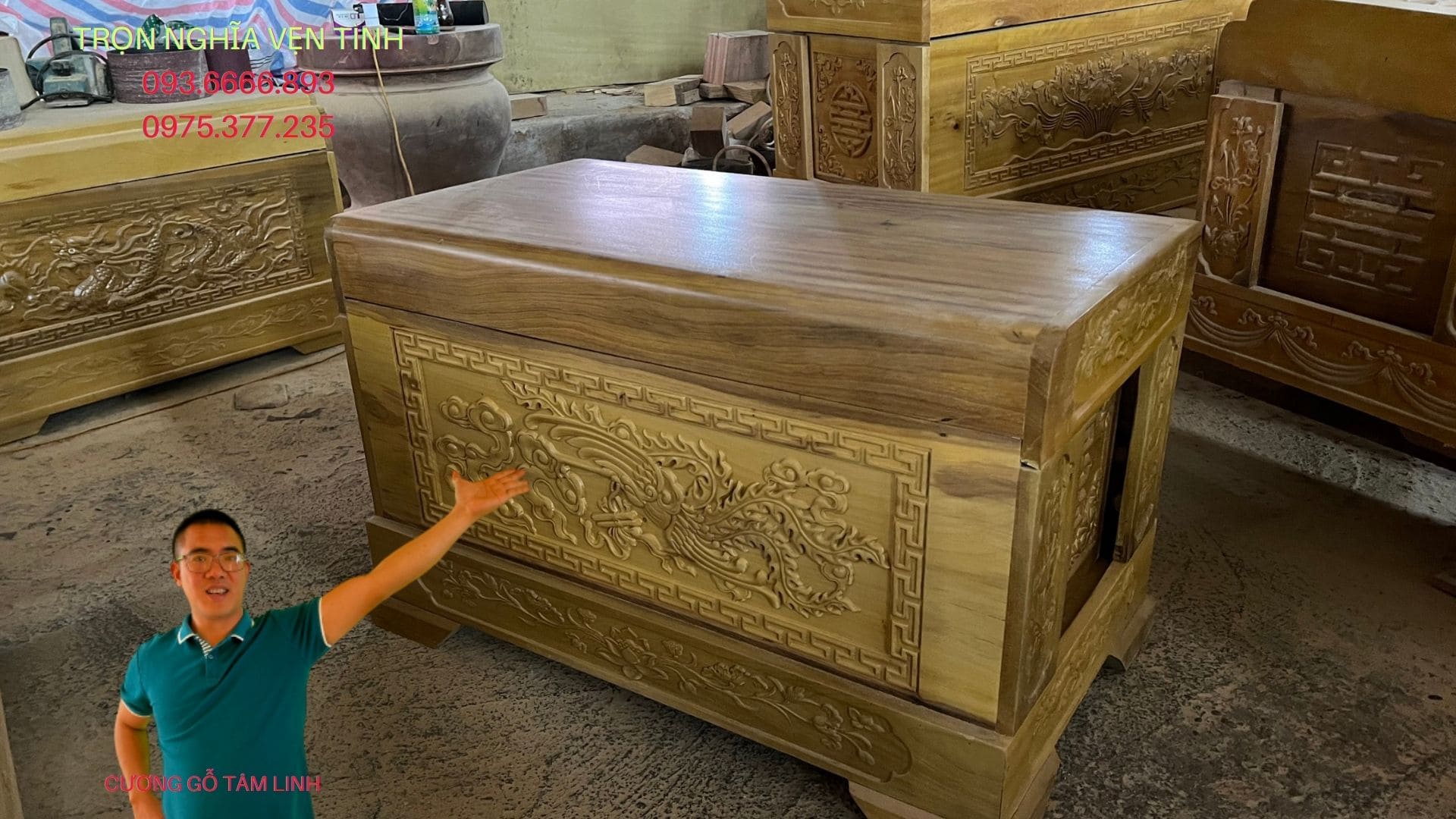 quách gỗ vàng tâm