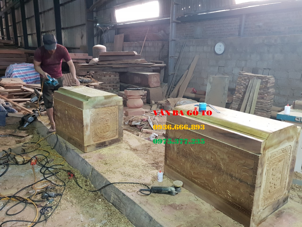 Quách gỗ vàng tâm